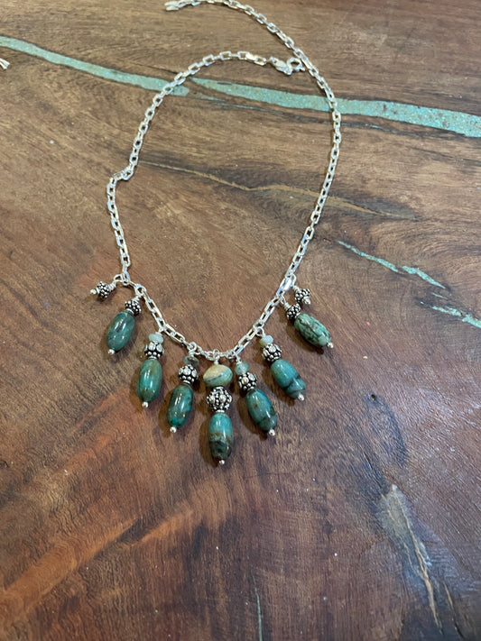 Chrysocolla Quartz Necklace