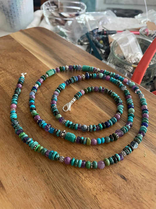 Triple way Turquoise Necklace /Bracelette